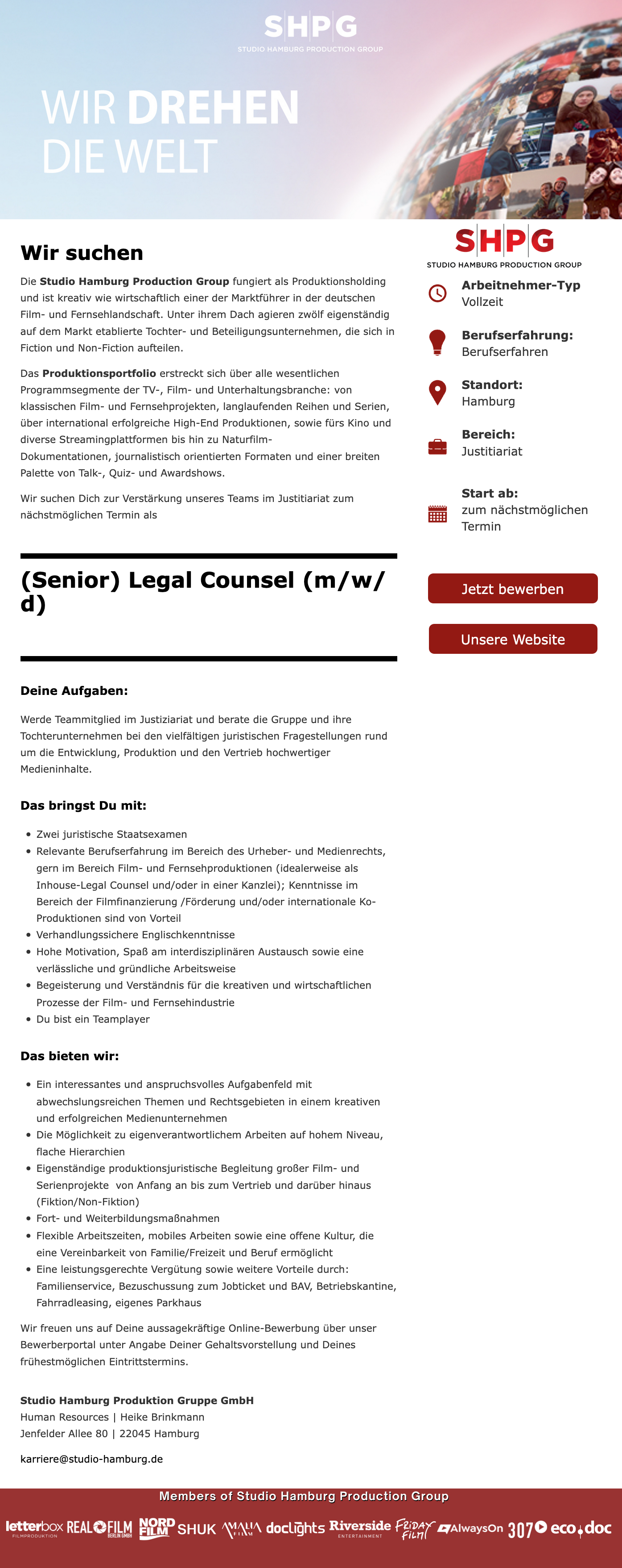 (Senior) Legal Counsel (m/w/d)