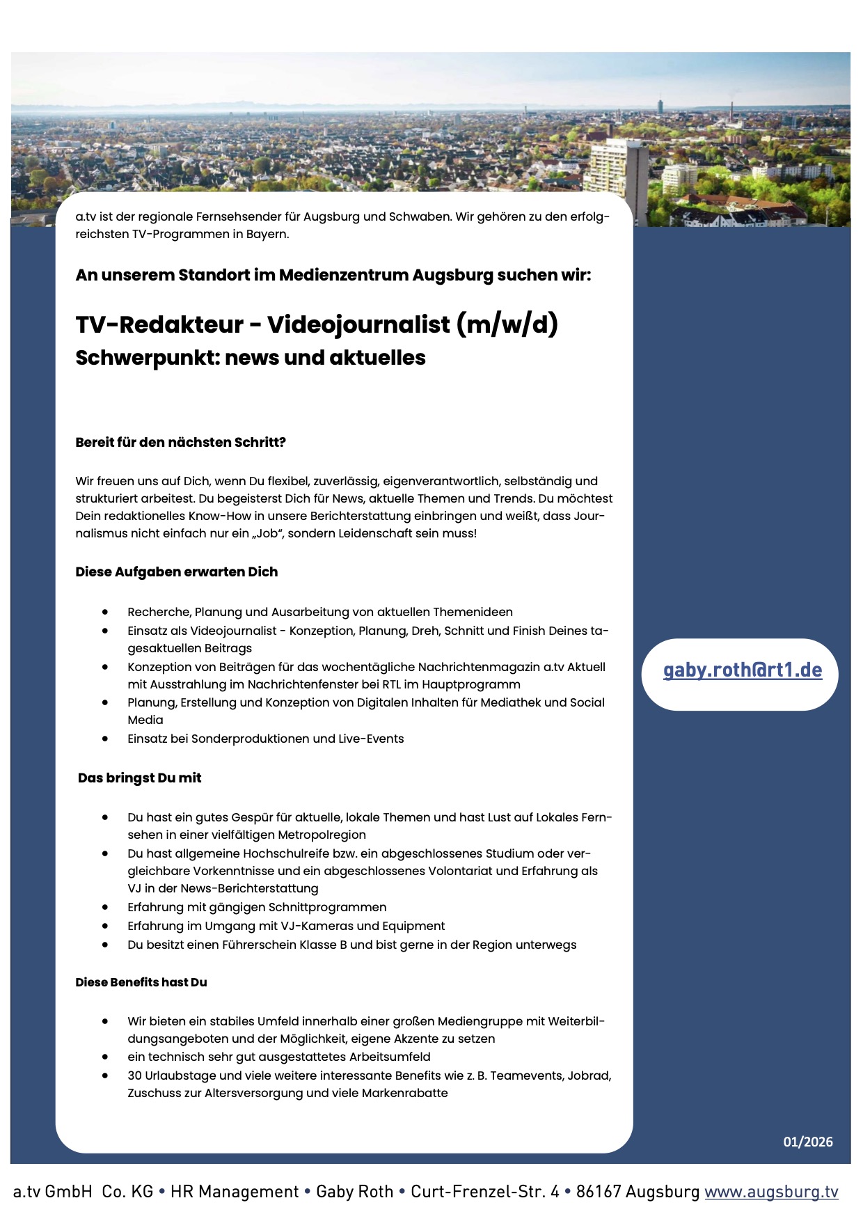 TV-Redakteur - Videojournalist (m/w/d)