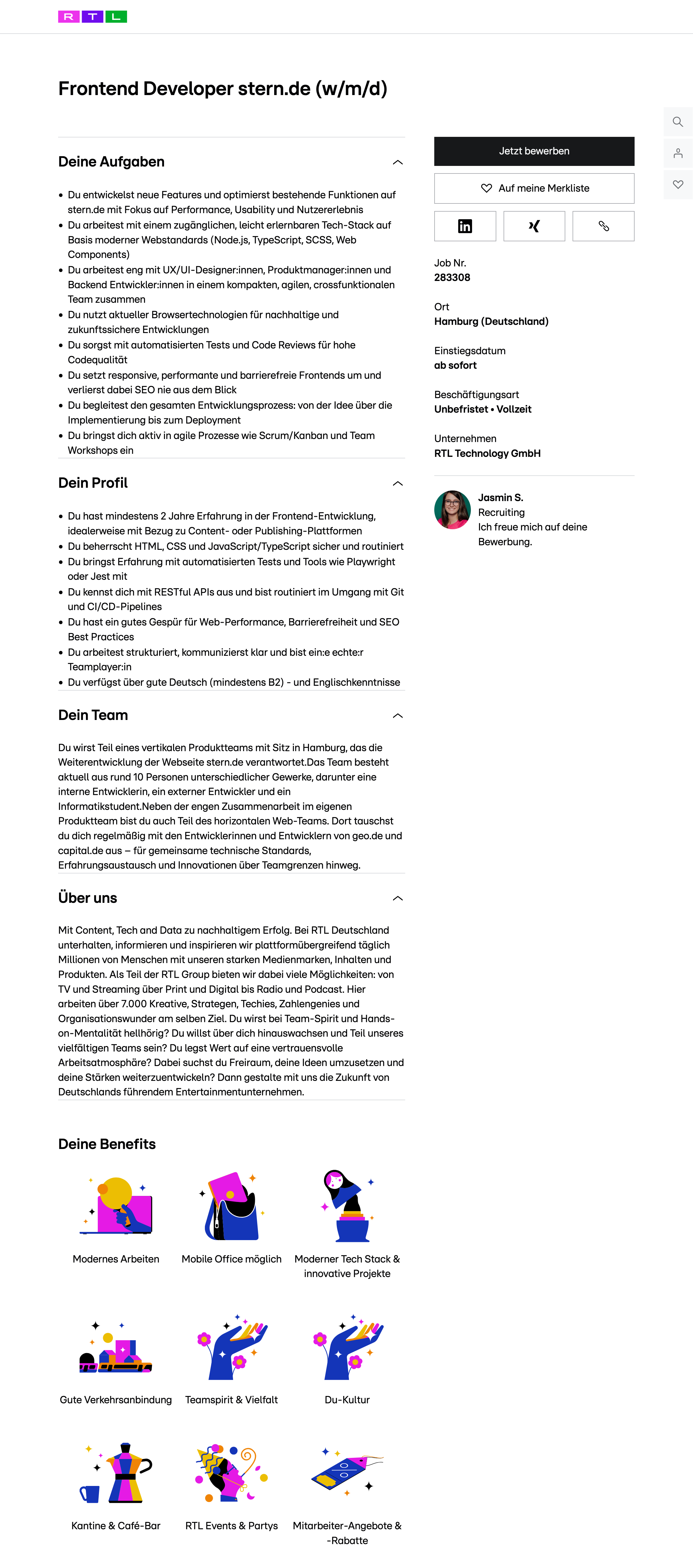 Frontend Developer stern.de (w/m/d)