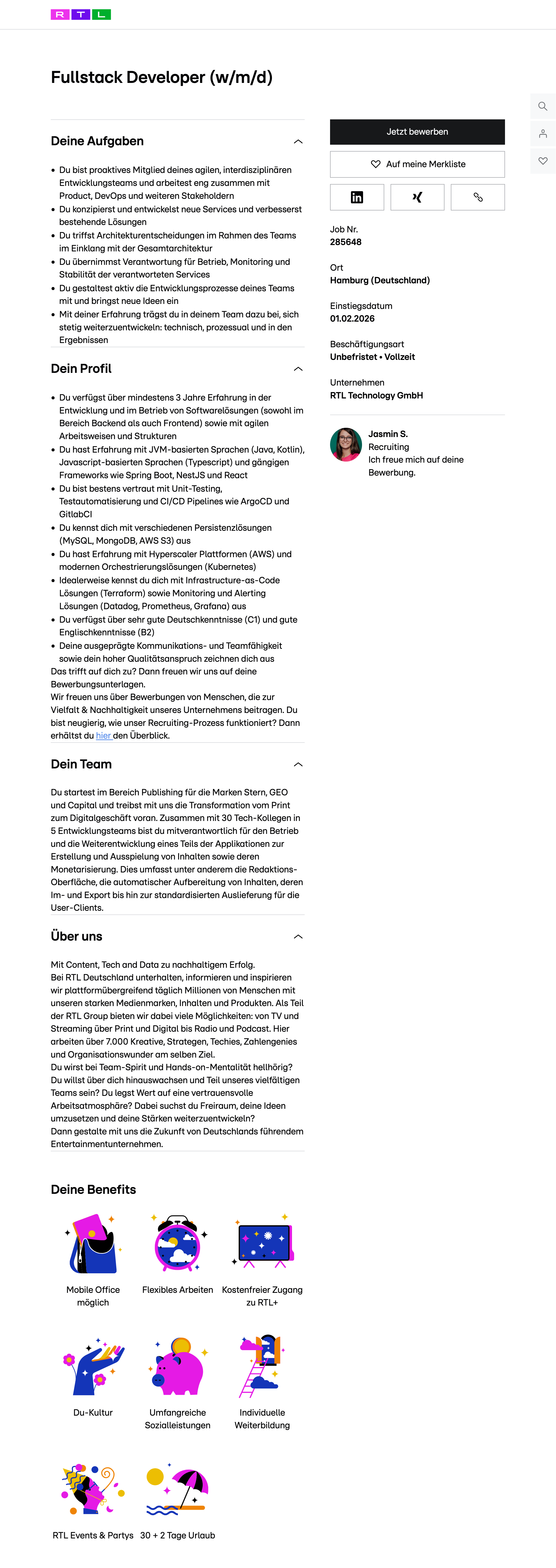 Fullstack Developer (w/m/d)