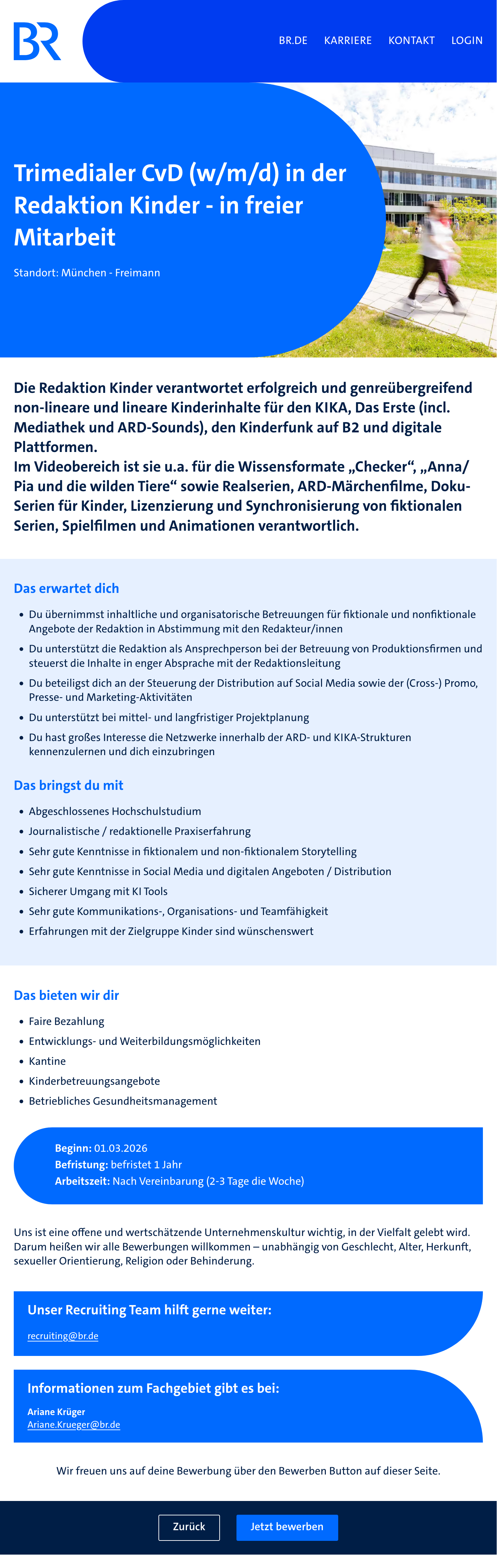 Trimedialer CvD (w/m/d) in der Redaktion Kinder - in freier Mitarbeit