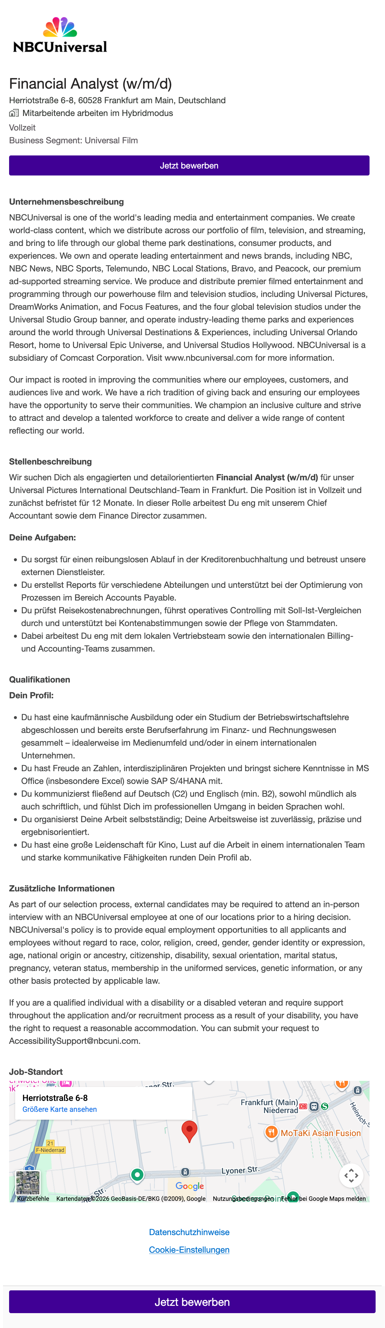 Financial Analyst (w/m/d)