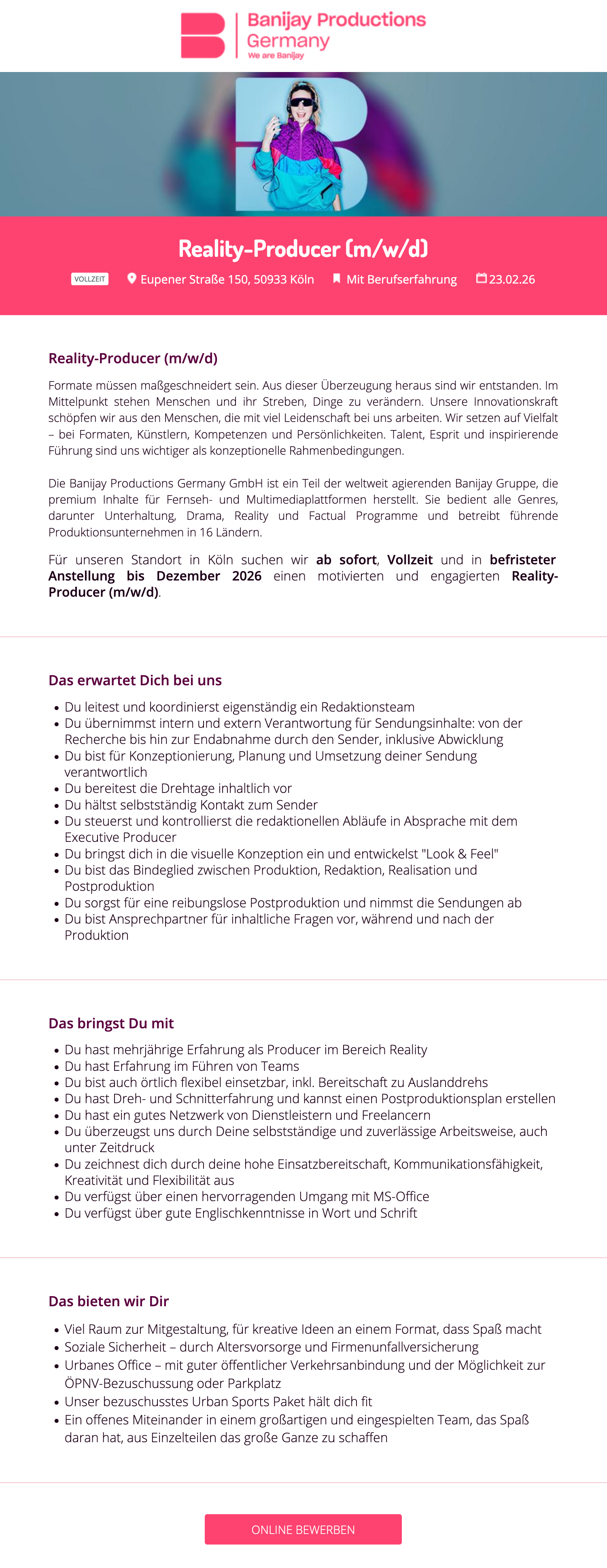 Reality-Producer (m/w/d)