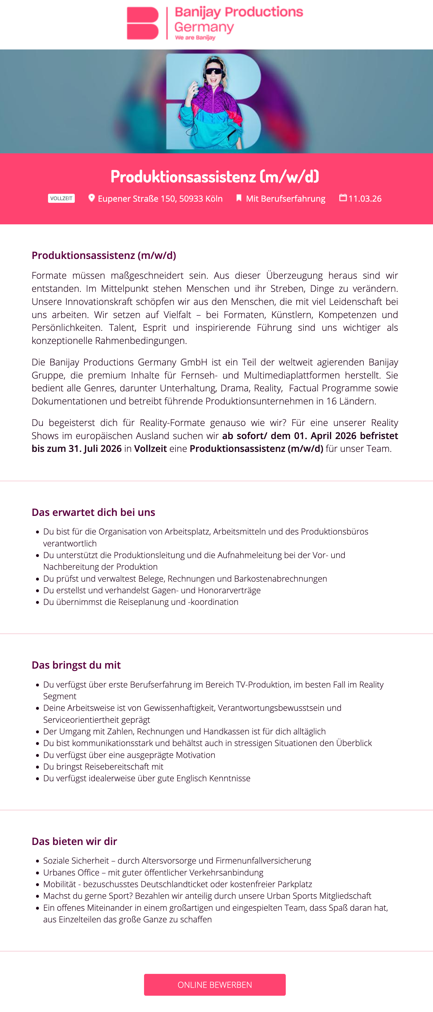 Produktionsassistenz (m/w/d)