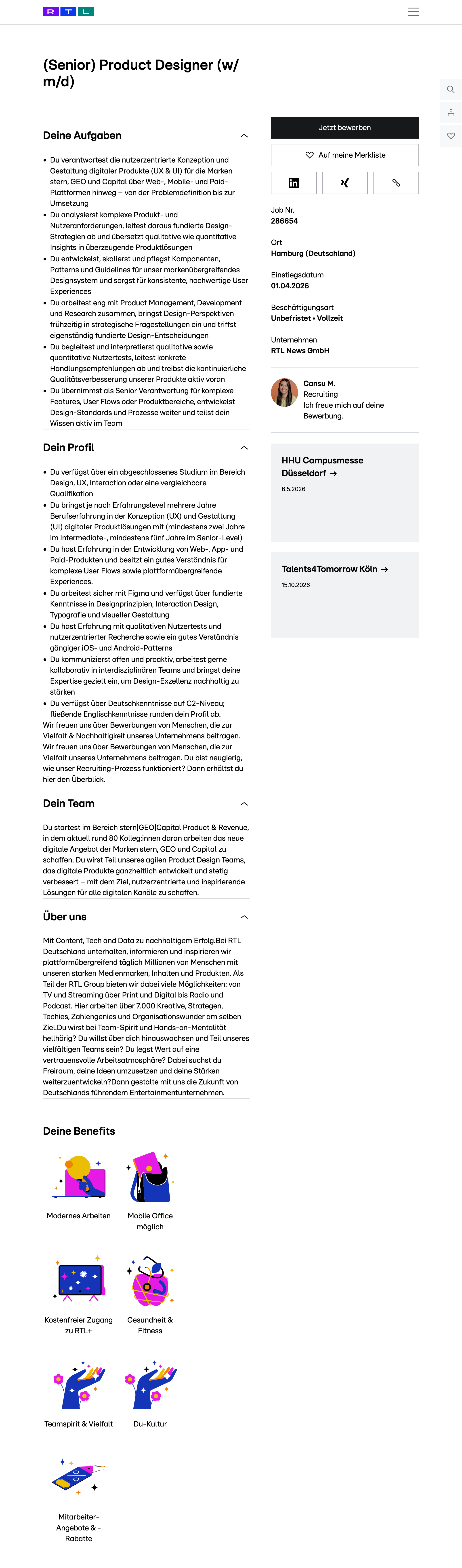 (Senior) Product Designer (w/m/d)