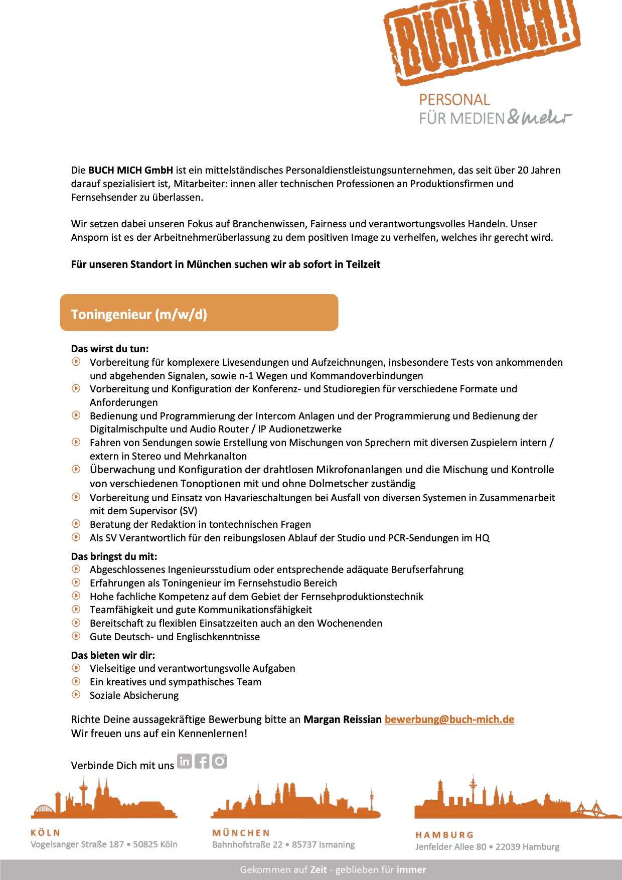 Toningenieur (m/w/d)