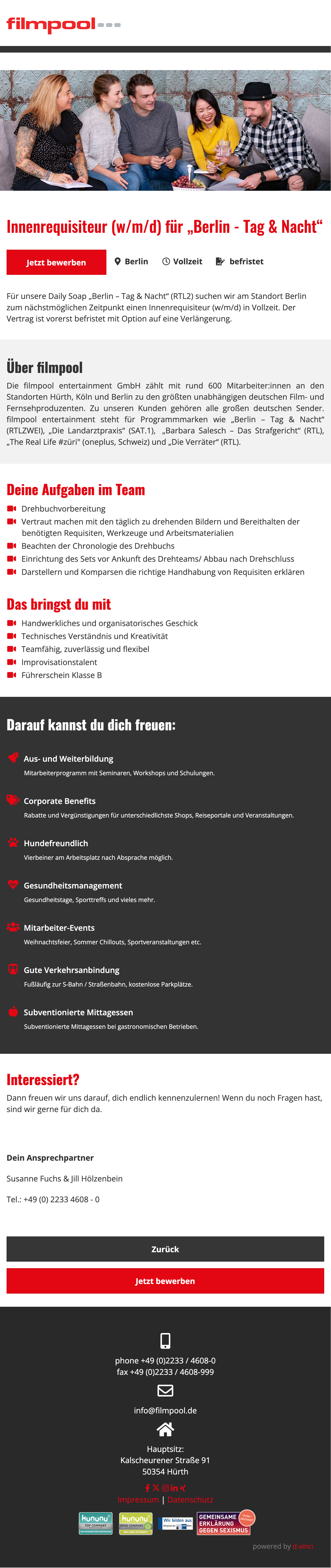 Innenrequisiteur (w/m/d) für 