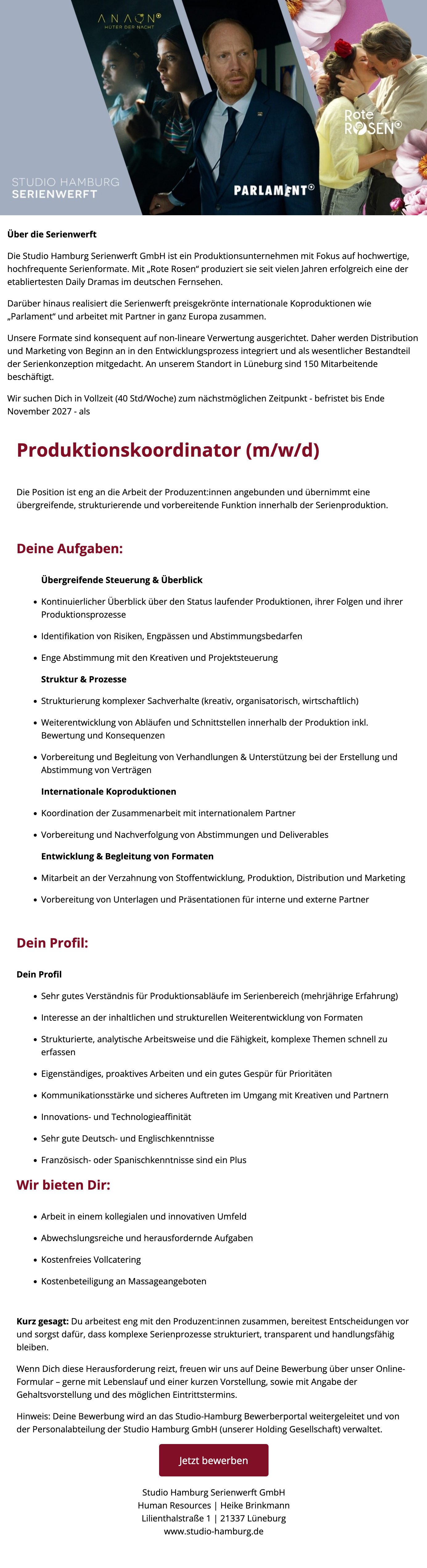 Produktionskoordinator (m/w/d)