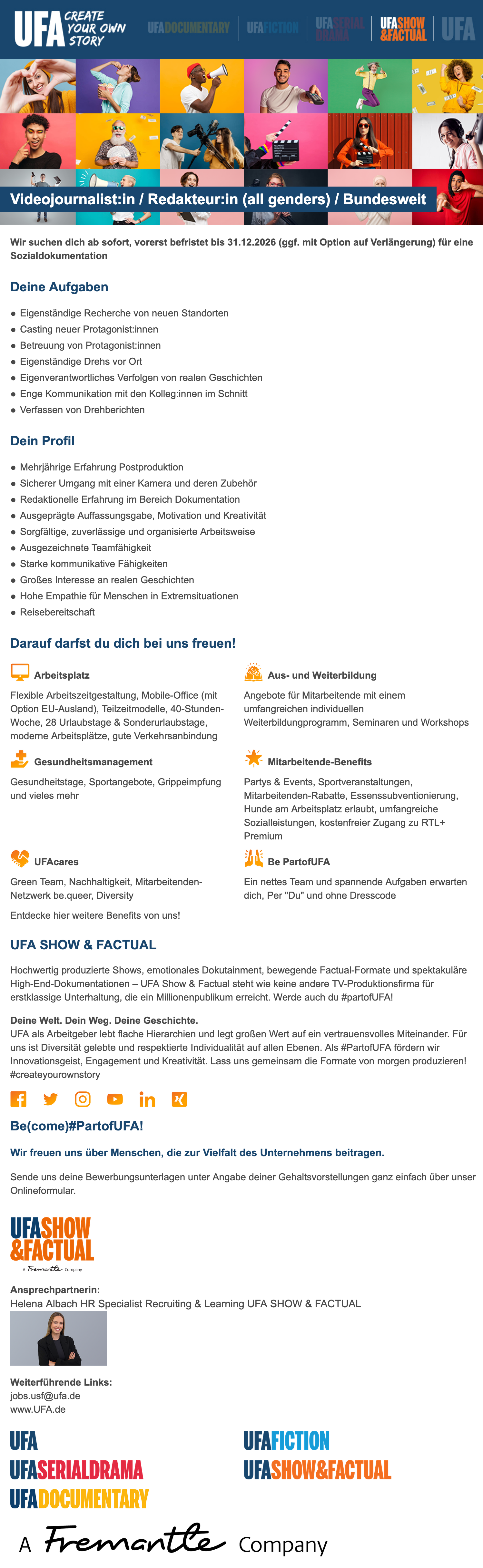 Videojournalist:in / Redakteur:in (all genders)