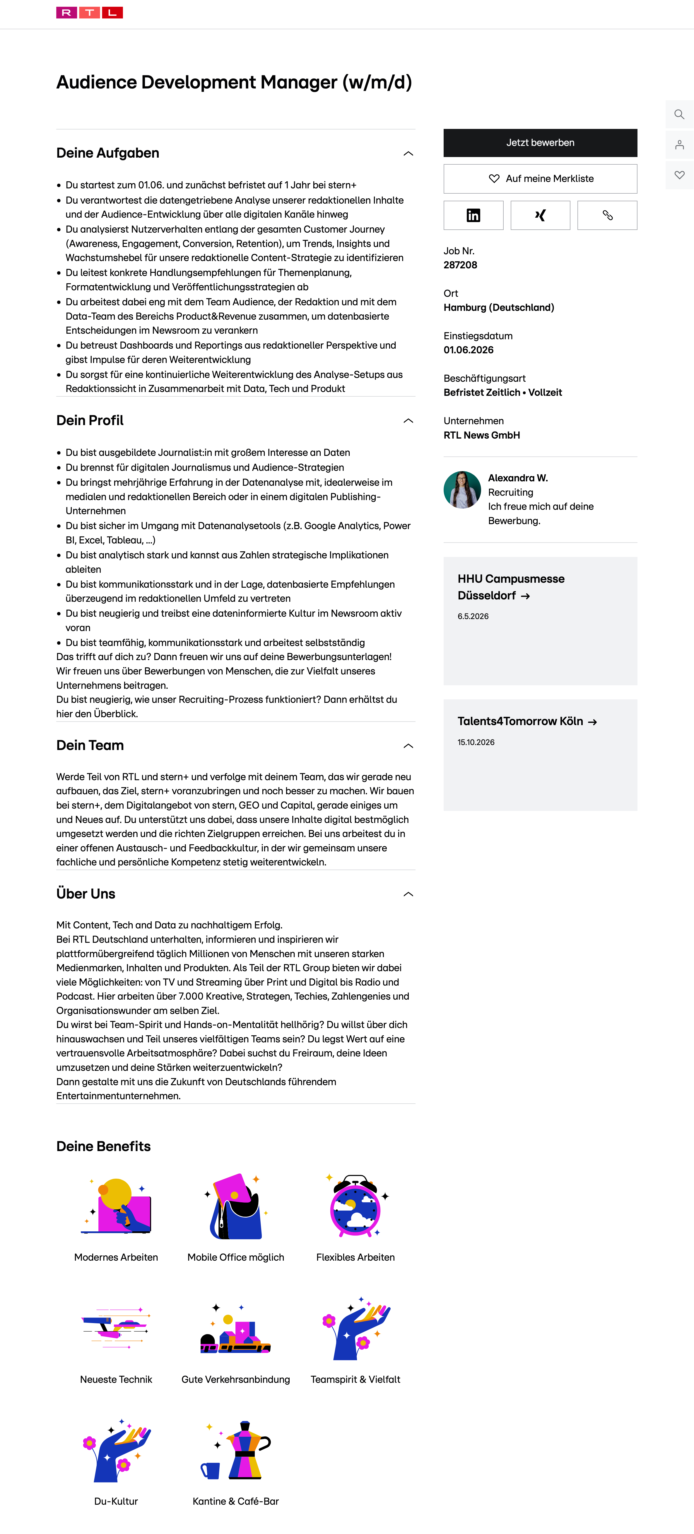 Audience Development Manager (w/m/d)