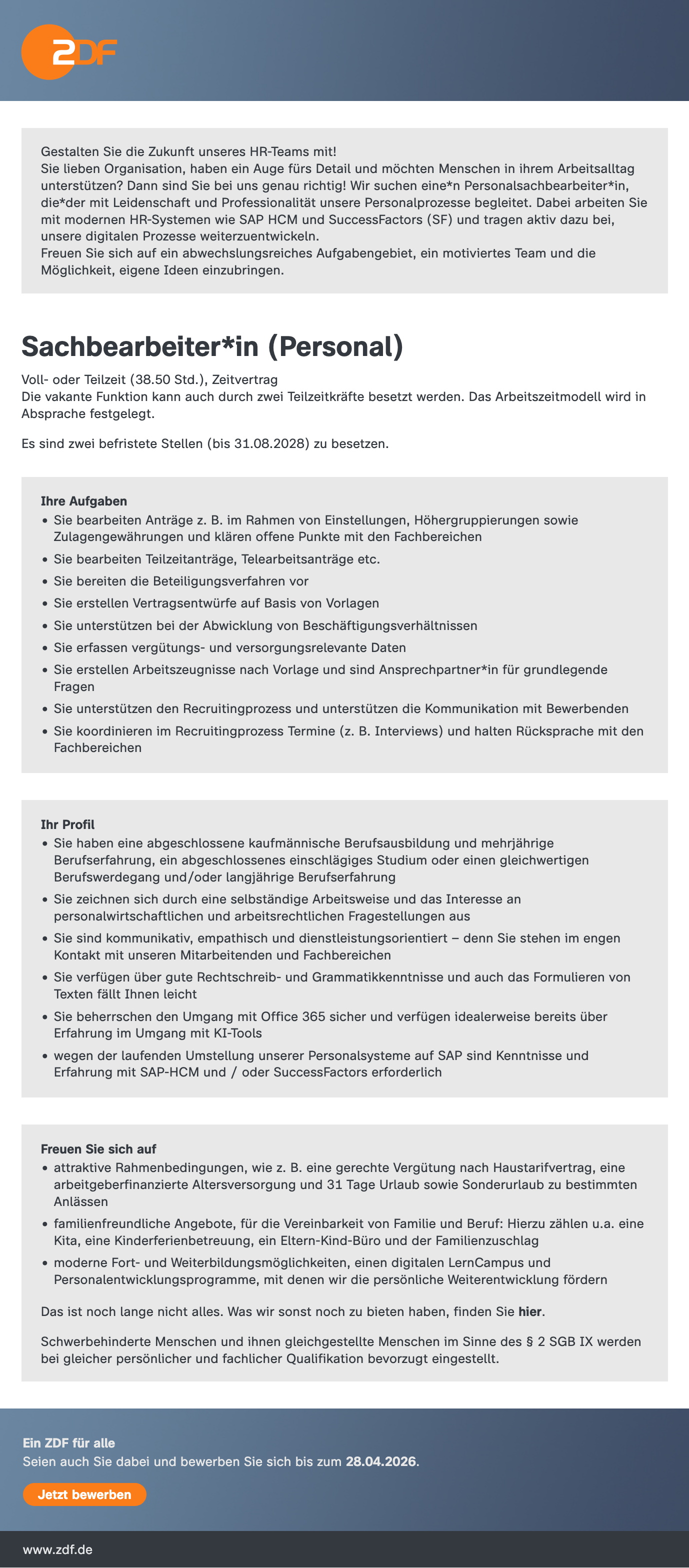 Sachbearbeiter*in (Personal)