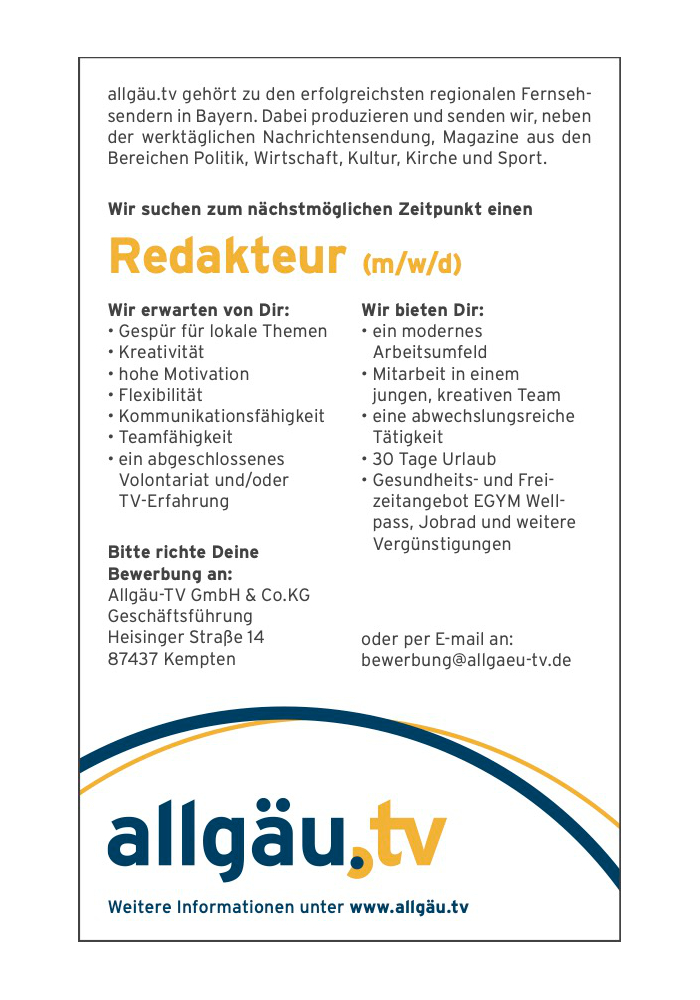 Redakteur (m/w/d)
