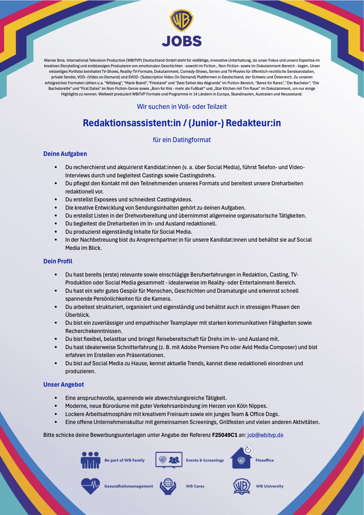 Redaktionsassistent:in / (Junior-) Redakteur:in für ein Datingformat