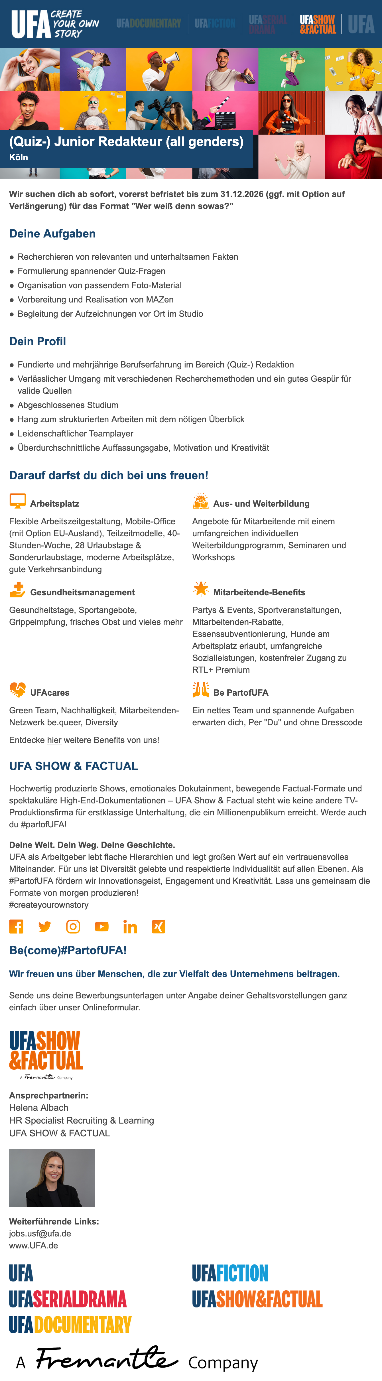 (Quiz-) Junior Redakteur (all genders)