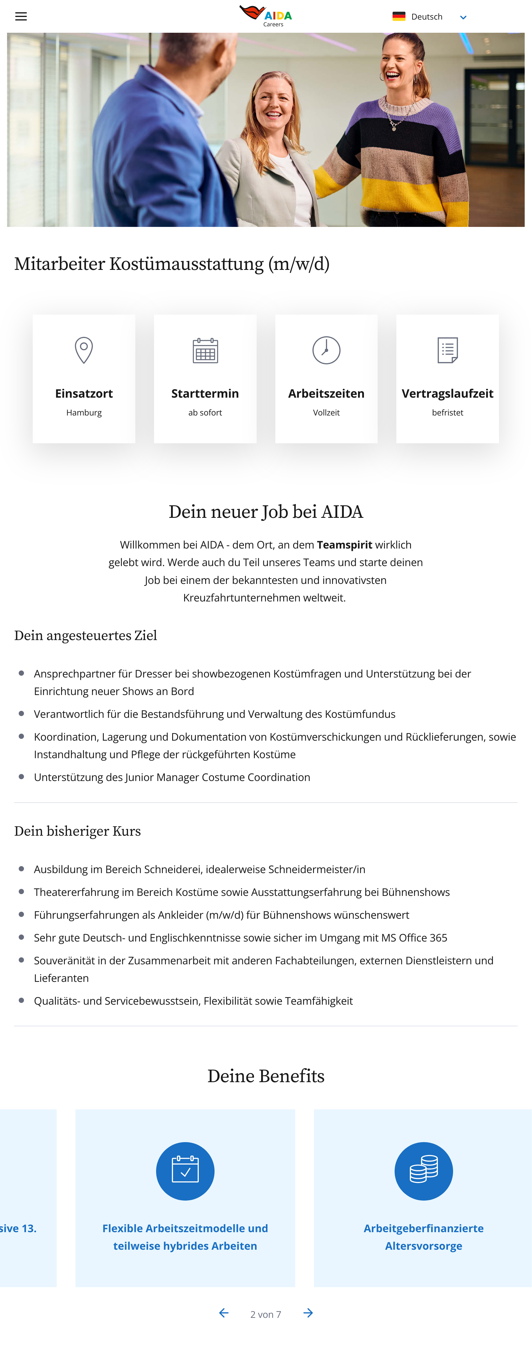 Mitarbeiter Kostümausstattung (m/w/d)