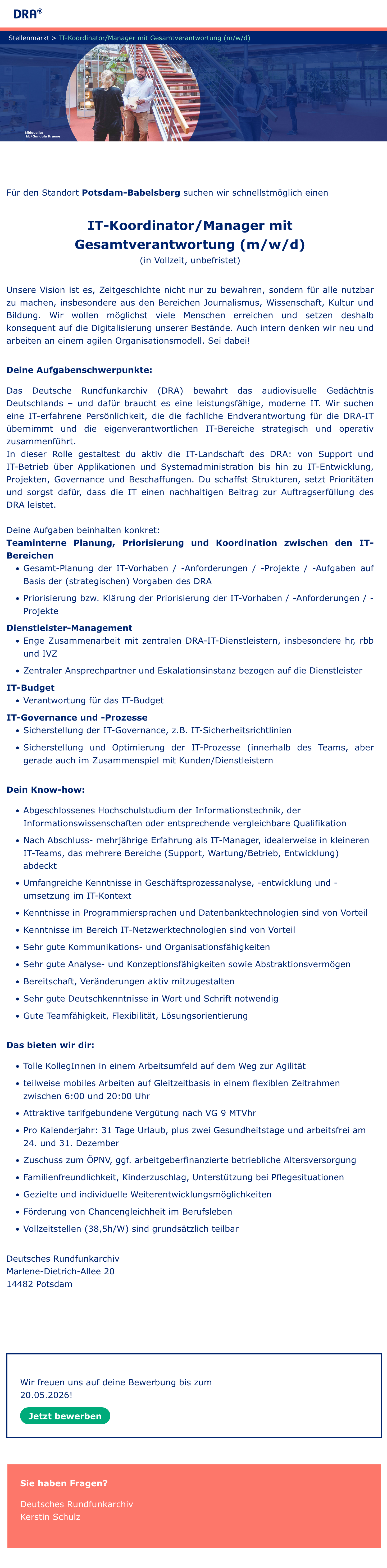 IT-Koordinator / Manager mit Gesamtverantwortung (m/w/d)