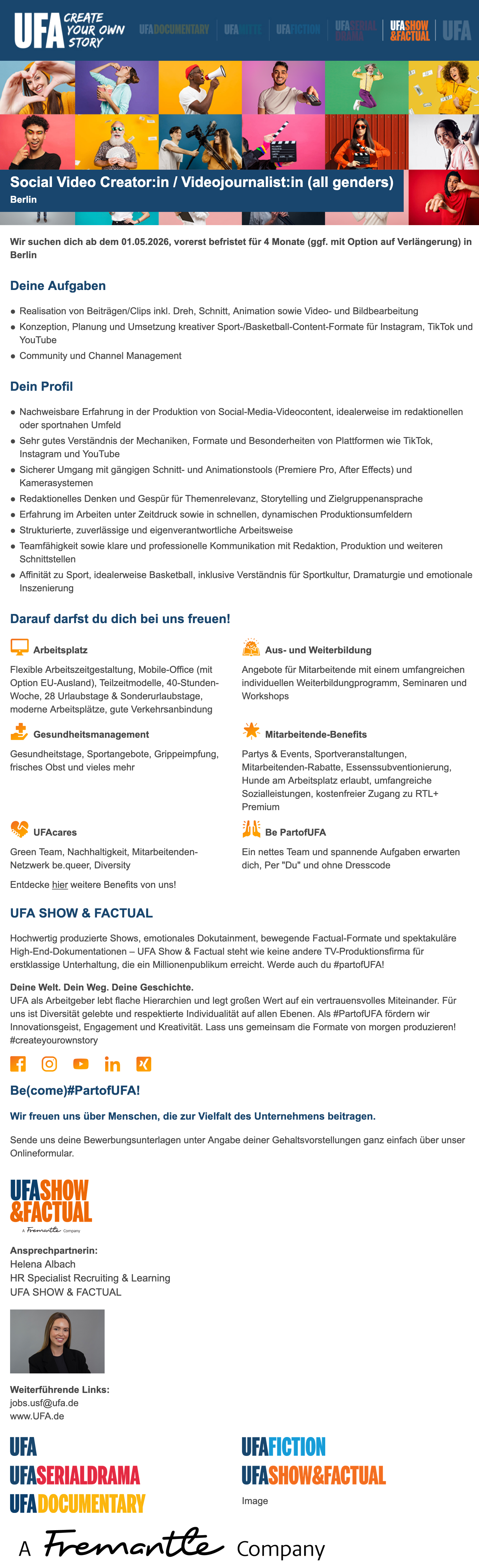 Social Video Creator:in / Videojournalist:in (all genders)