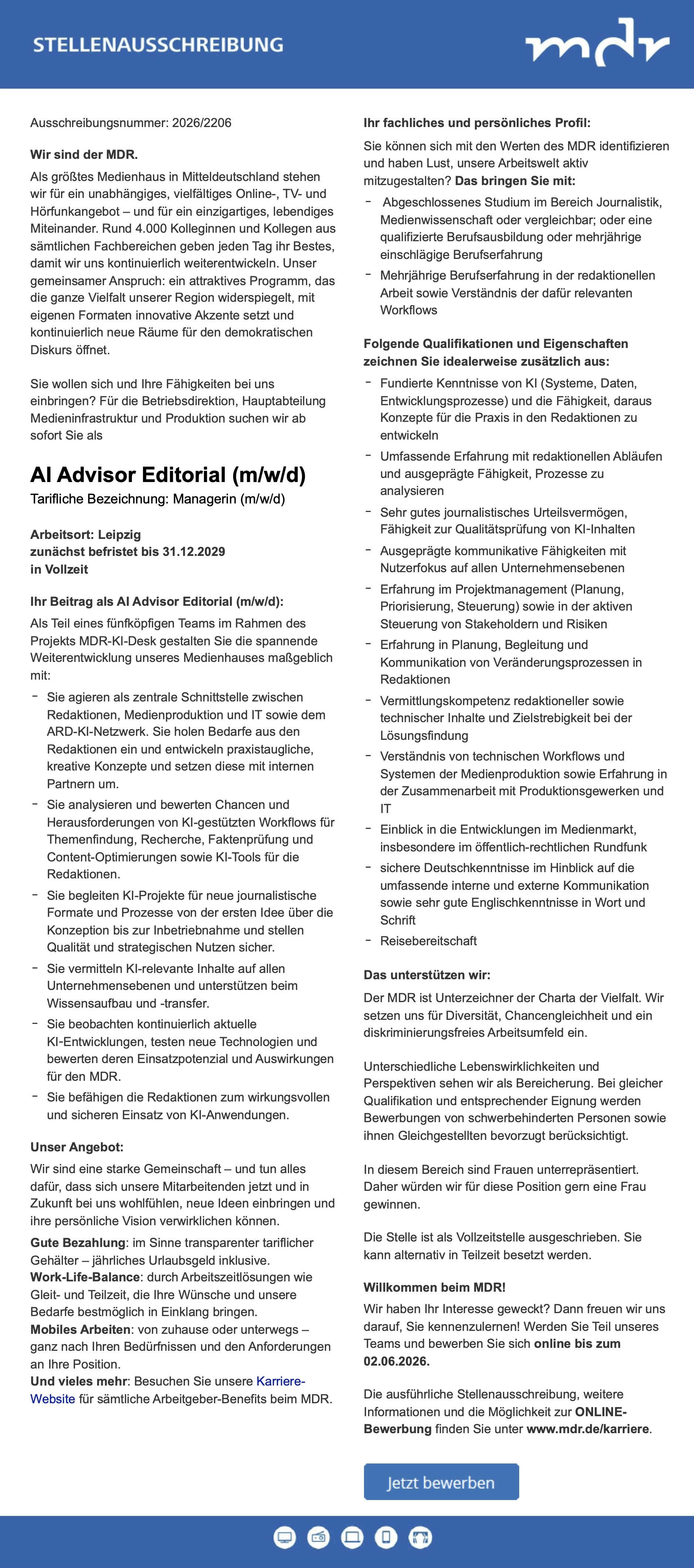 AI Advisor Editorial (m/w/d)