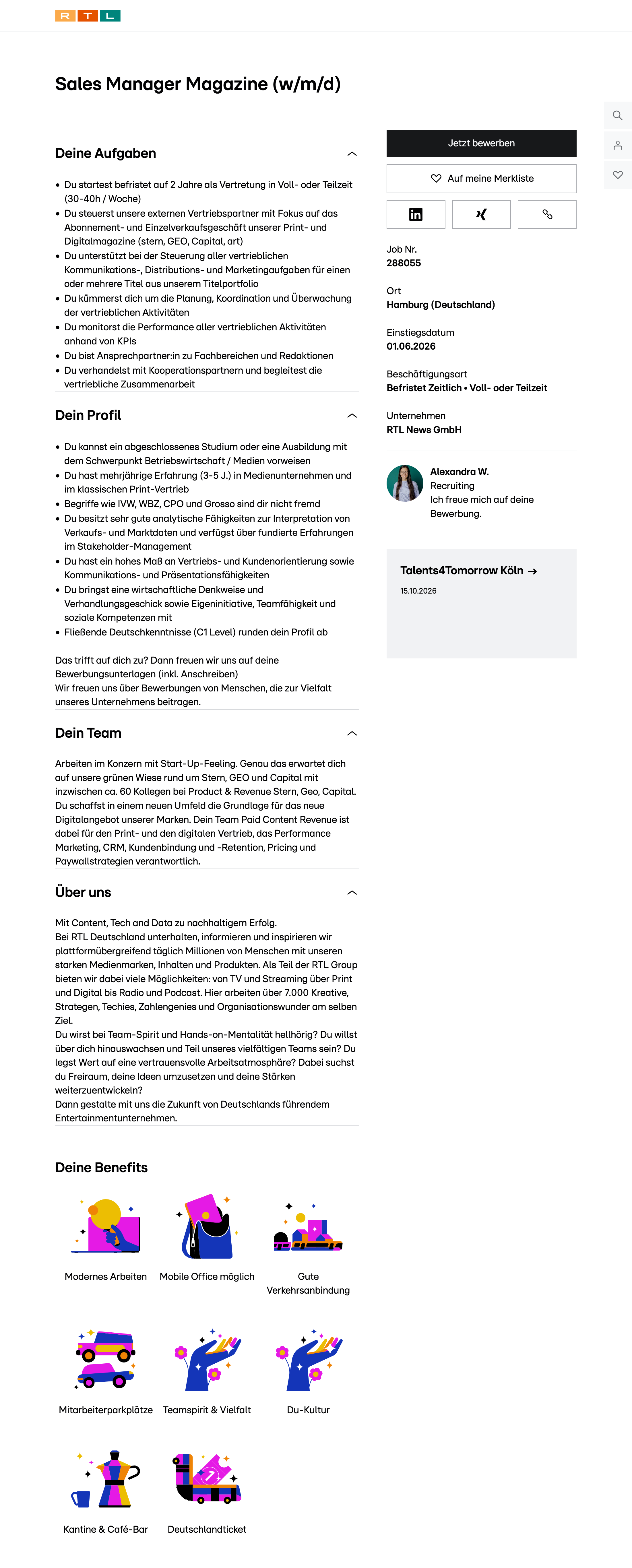 Sales Manager Magazine (w/m/d)