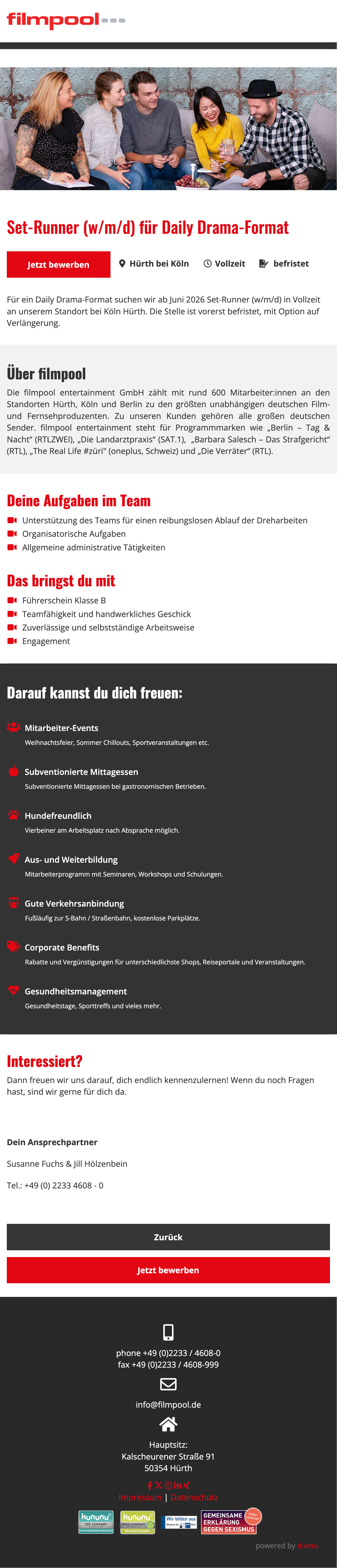 Set-Runner (w/m/d) für Daily Drama-Format