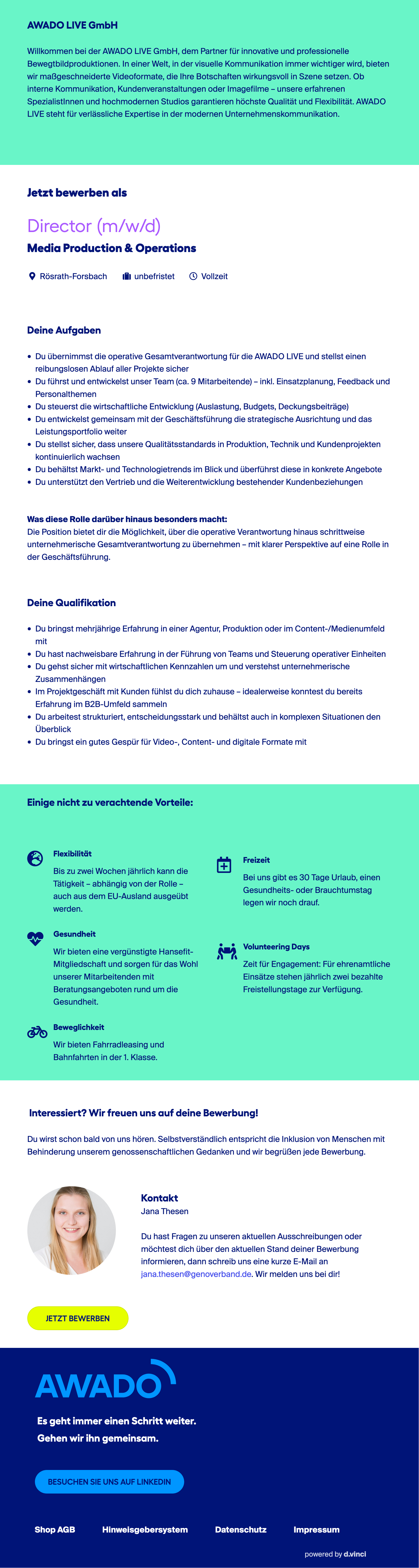 Director (m/w/d) Media Production & Operations