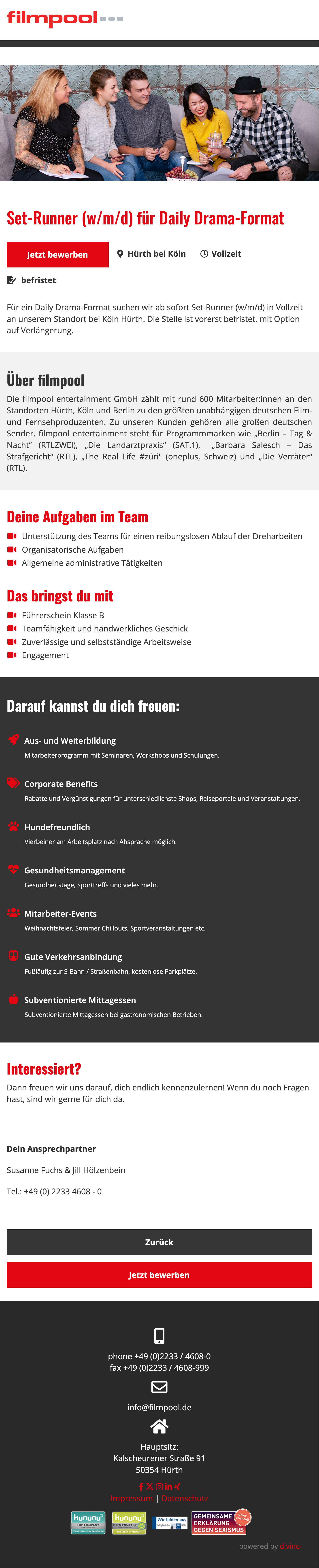 Set-Runner (w/m/d) für Daily Drama-Format