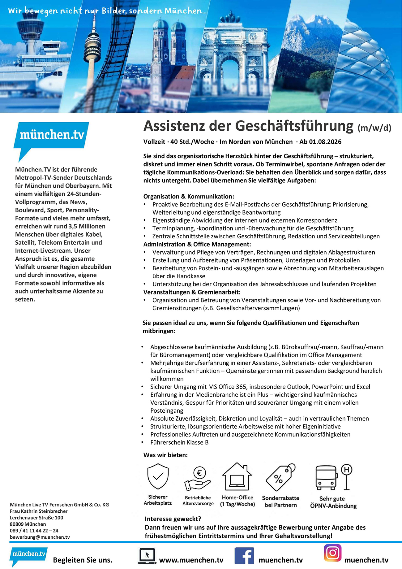 Assistenz der Geschäftsführung (m/w/d)