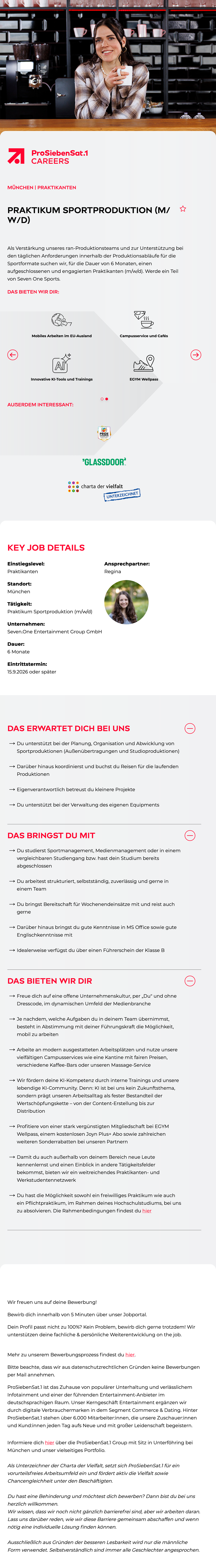 Praktikum Sportproduktion (m/w/d)