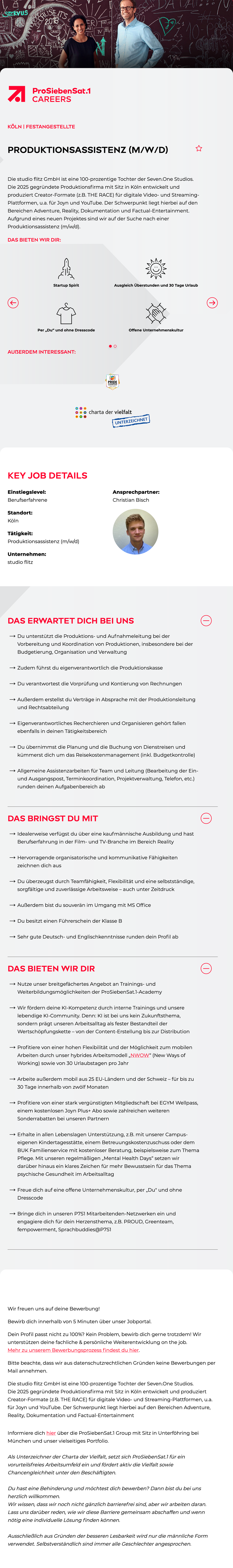 Produktionsassistenz (m/w/d)