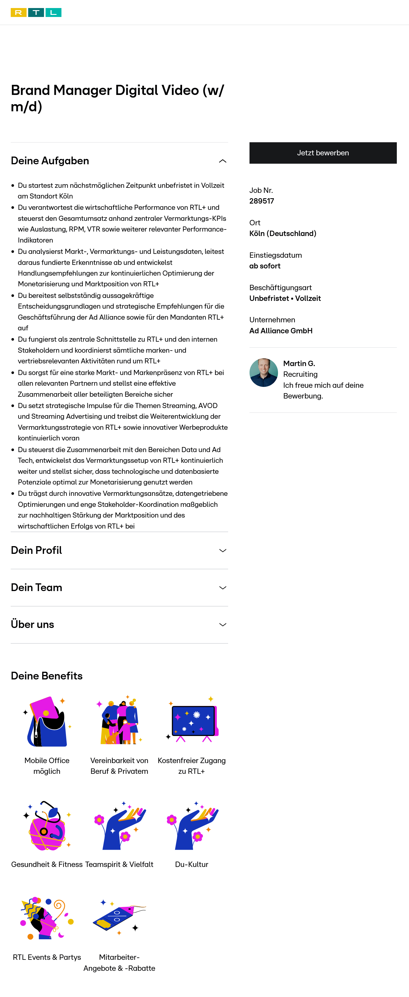Brand Manager Digital Video (w/m/d)