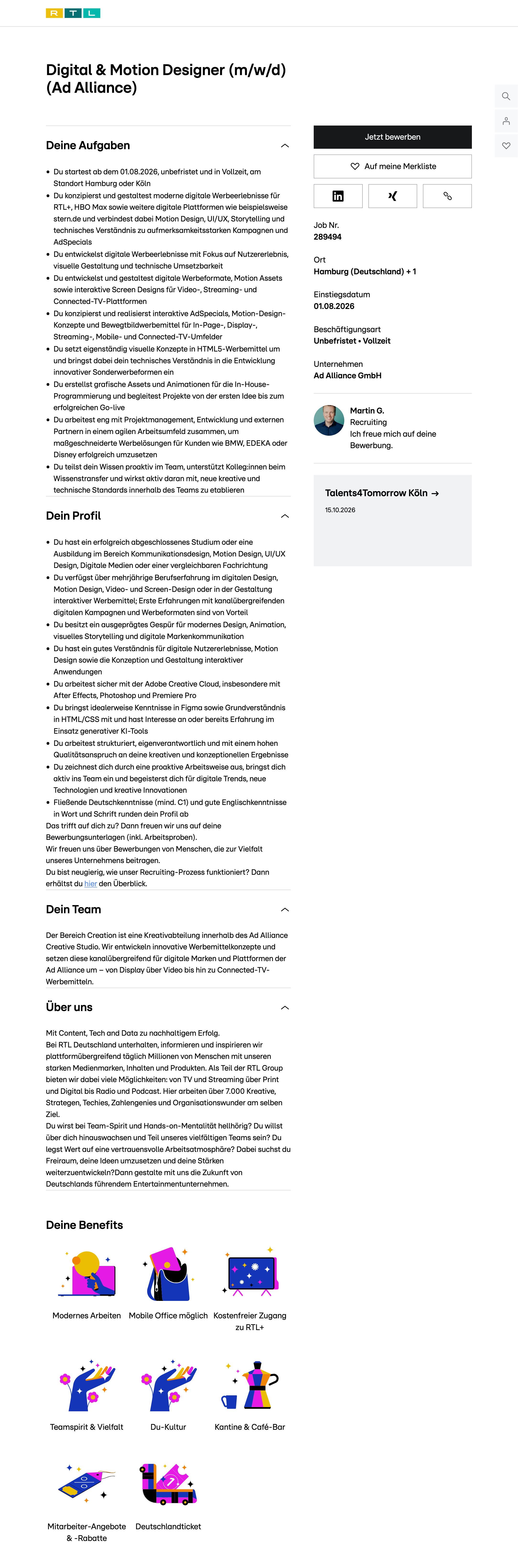 Digital & Motion Designer (m/w/d) (Ad Alliance)