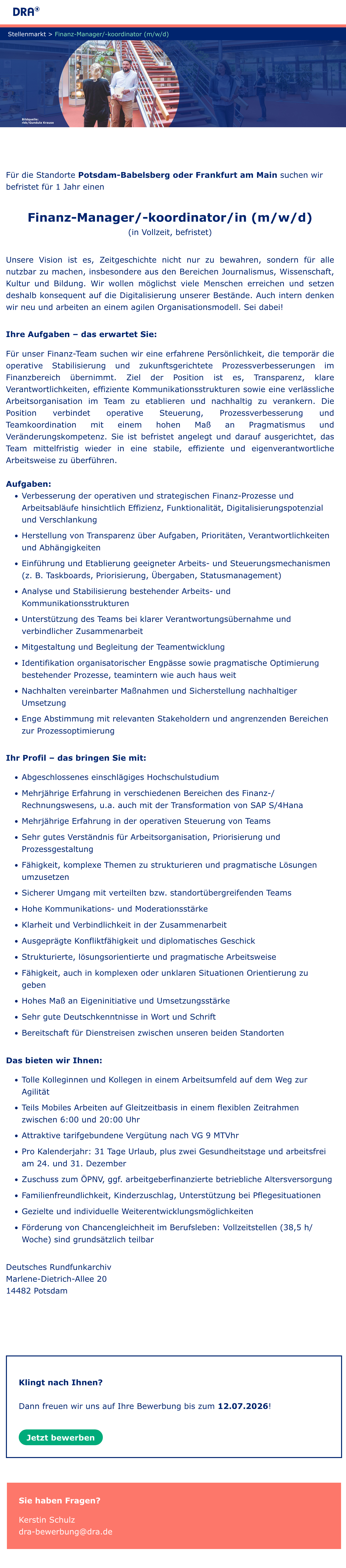 Finanz-Manager/-koordinator/in (m/w/d)