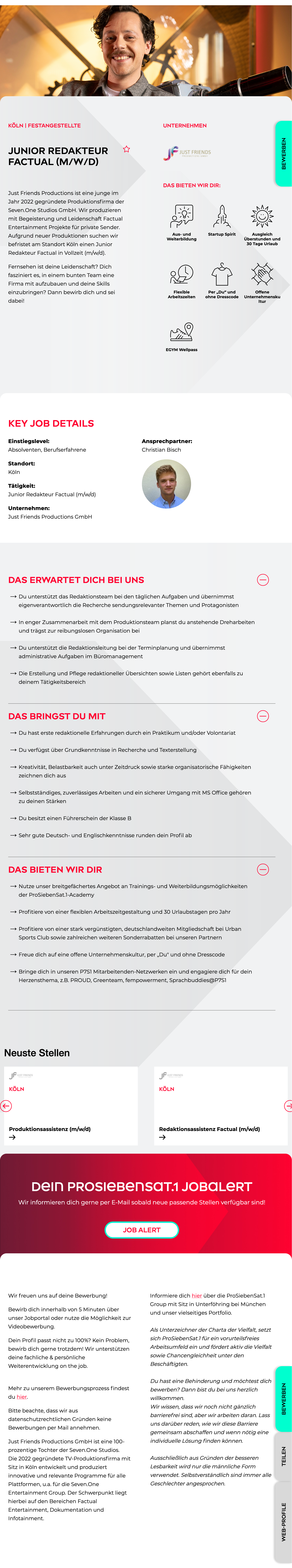 Junior Redakteur Factual (m/w/d)