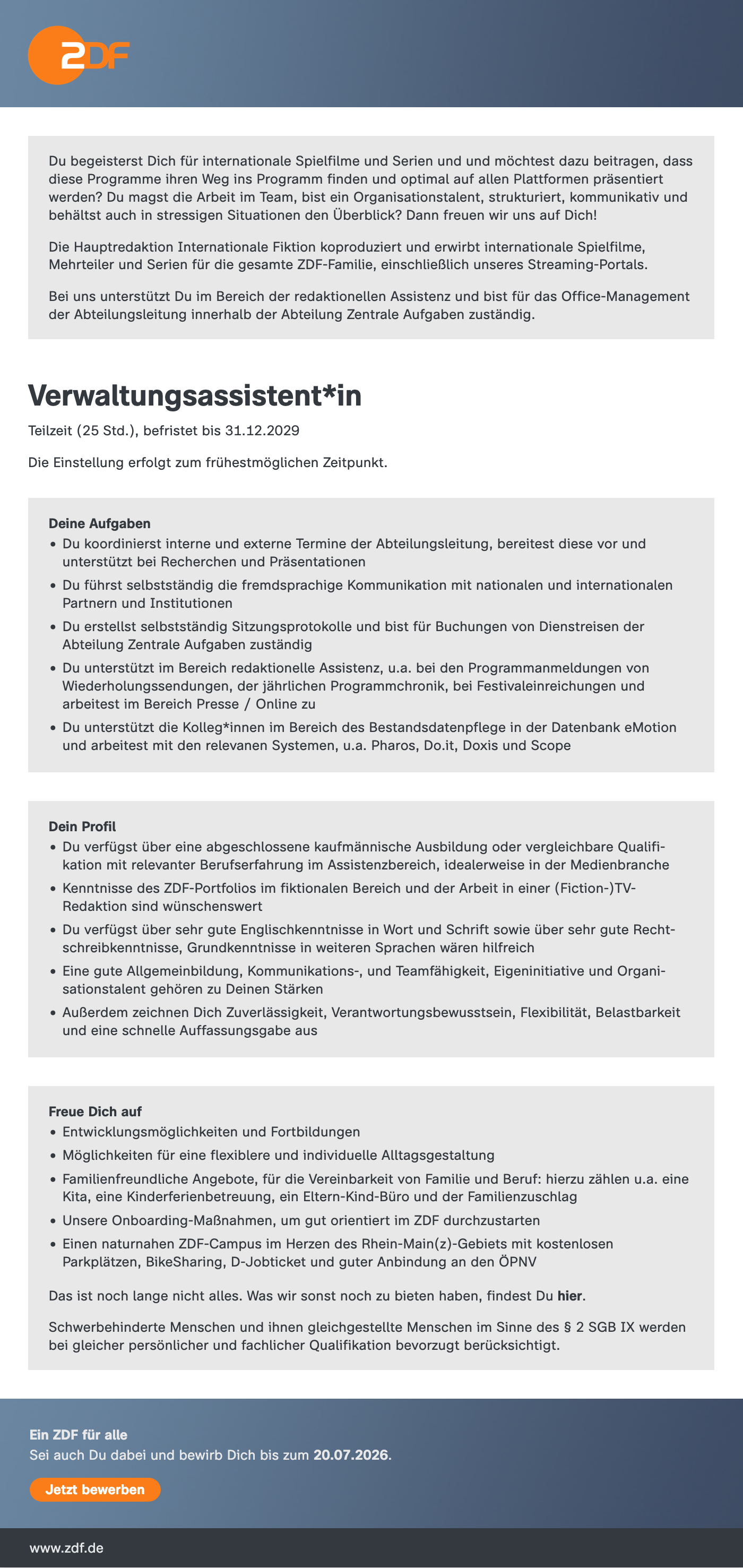 Verwaltungsassistent*in
