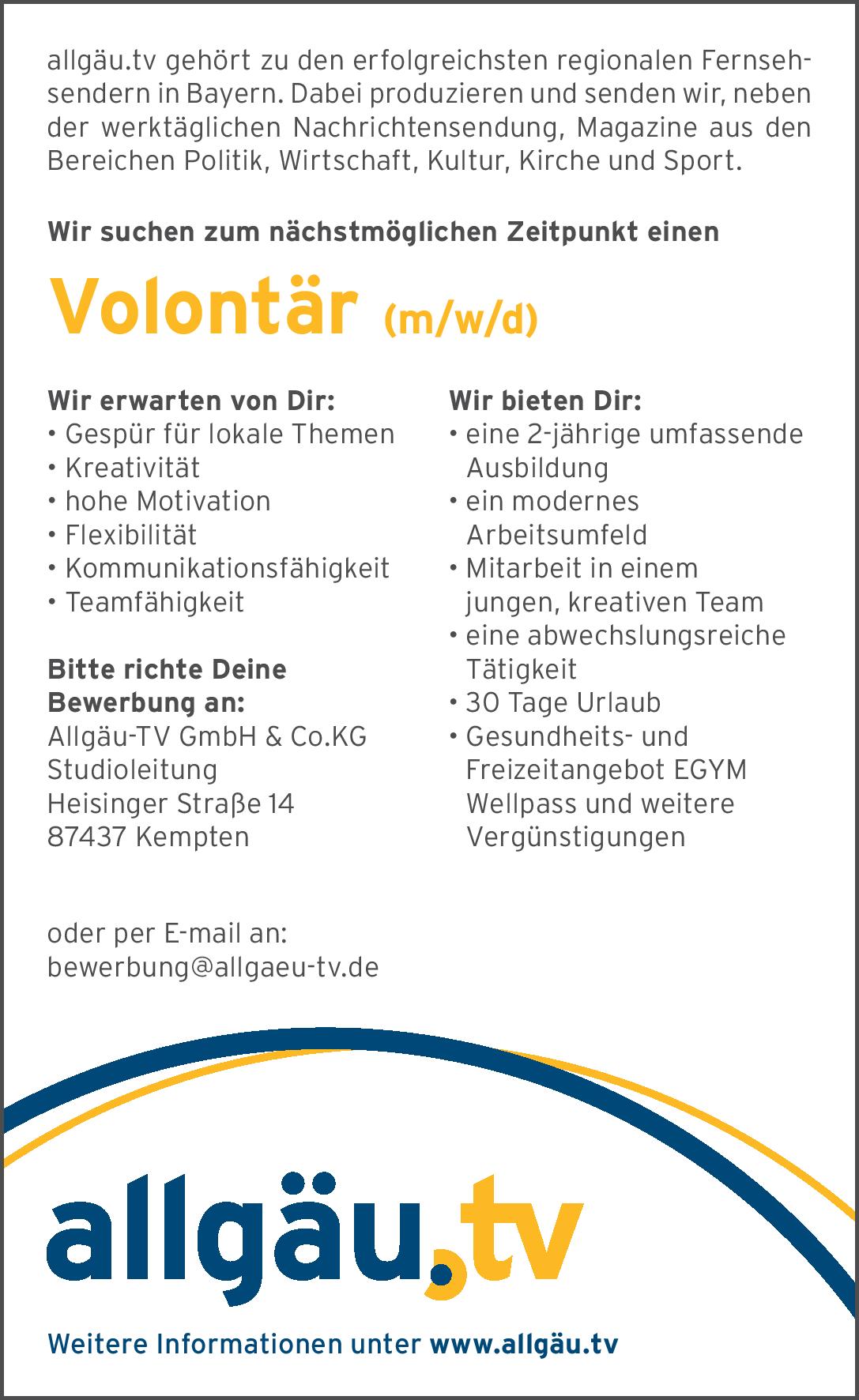 Volontär (m/w/d)
