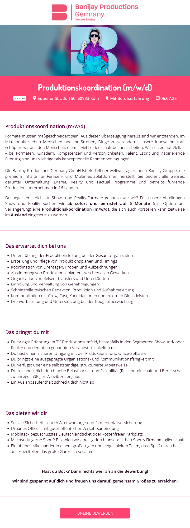 Produktionskoordination (m/w/d)