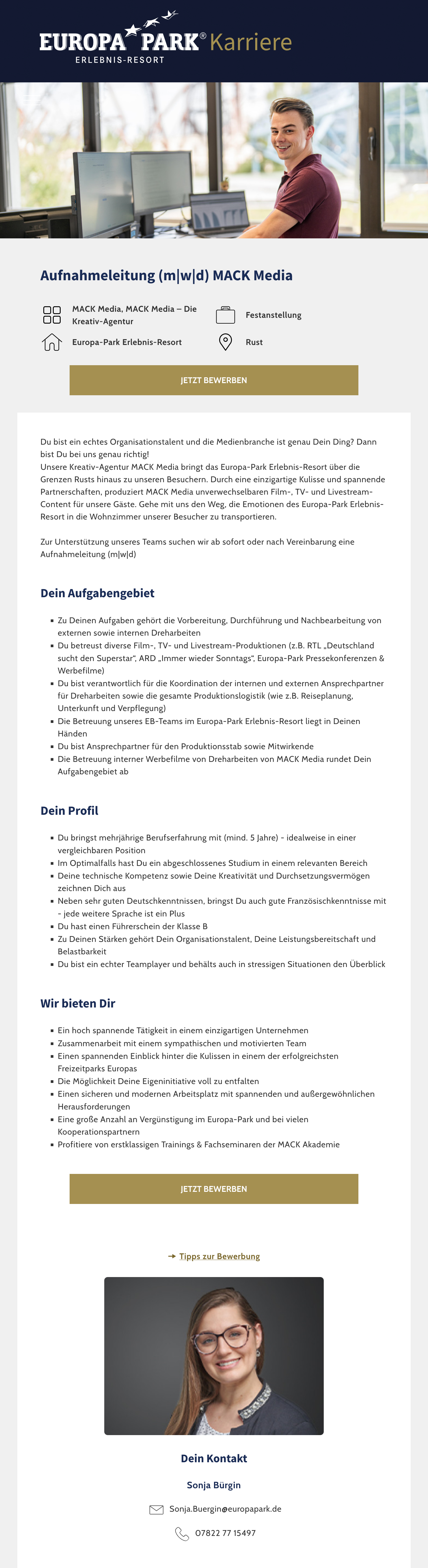 Aufnahmeleitung (m|w|d) MACK Media 