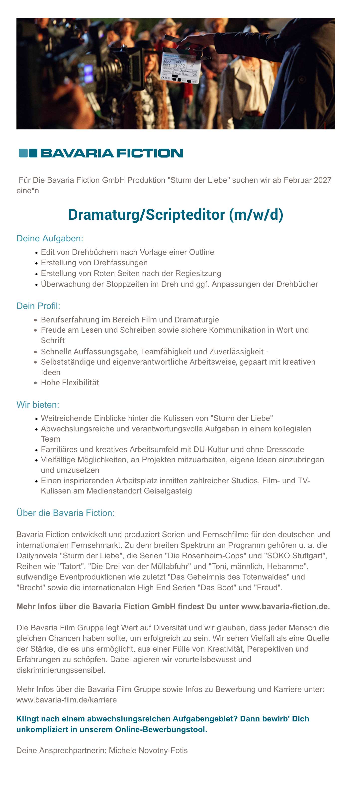 Dramaturg / Scripteditor (m/w/d)