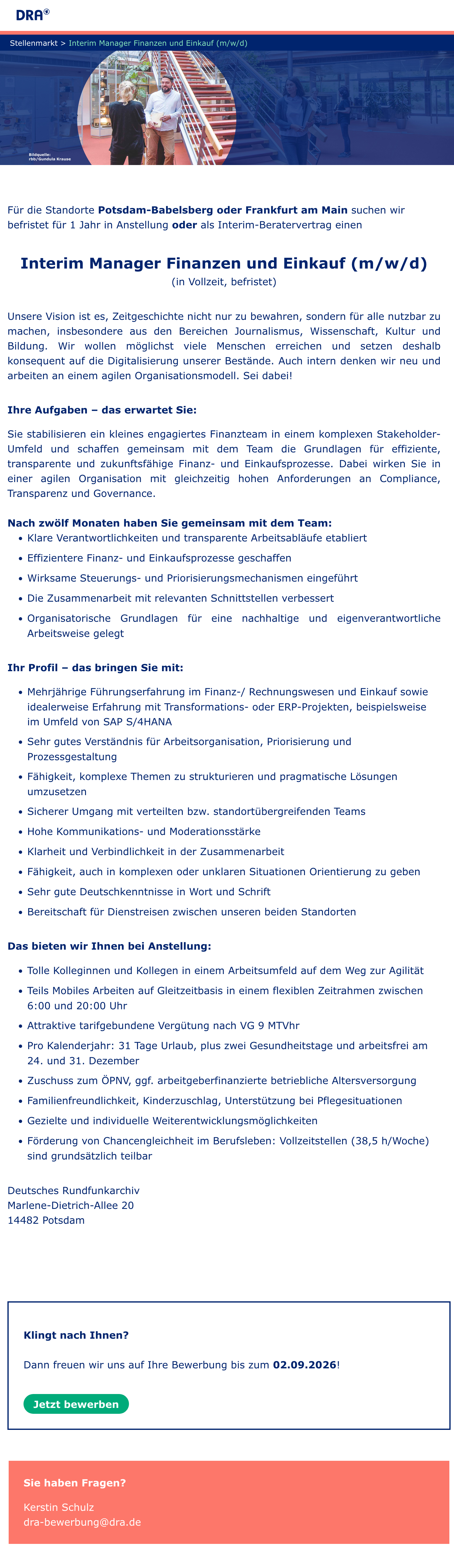Interim Manager Finanzen und Einkauf (m/w/d)