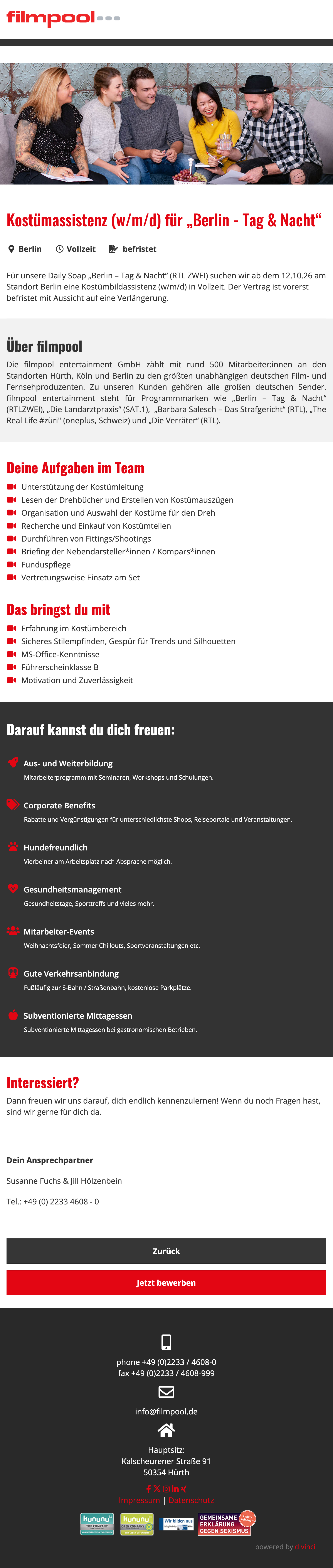 Kostümassistenz (w/m/d) für 