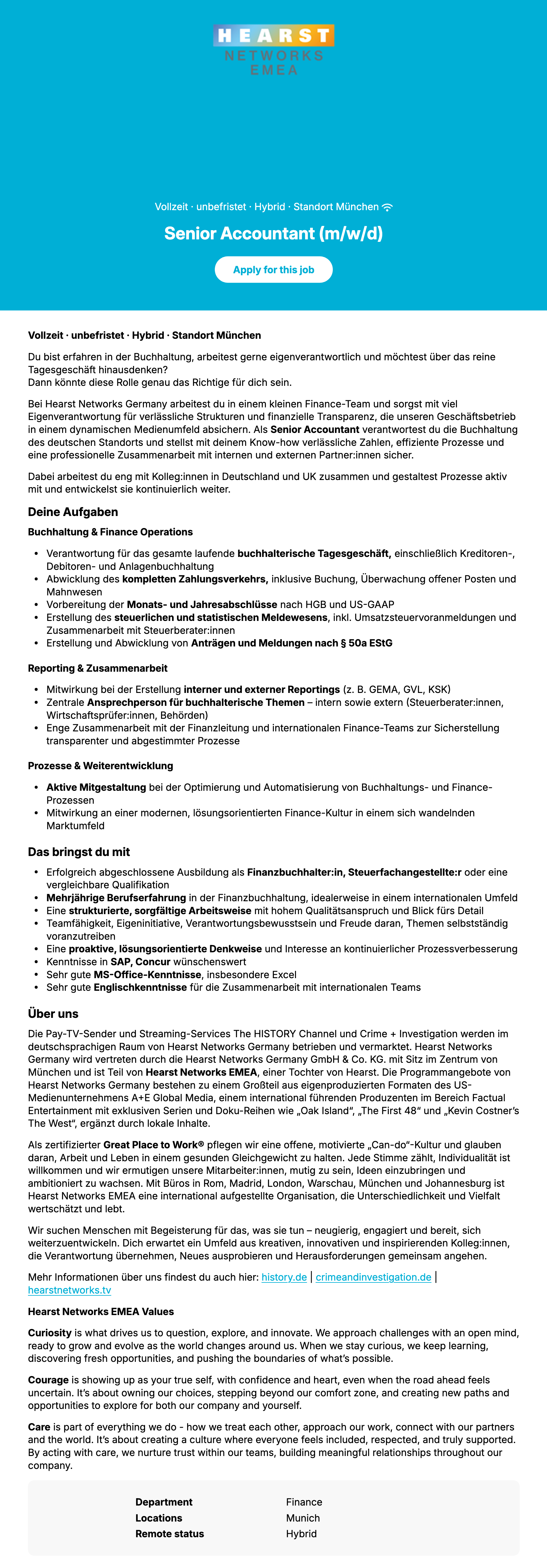 Senior Accountant (m/w/d)