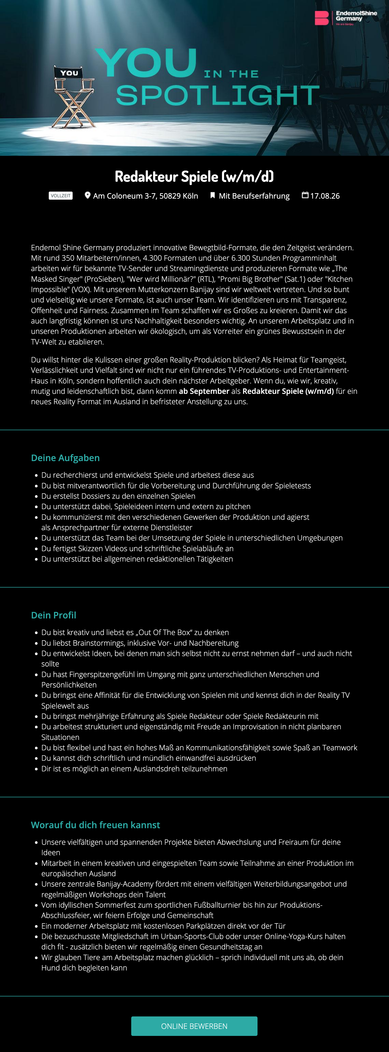 Redakteur Spiele (w/m/d)