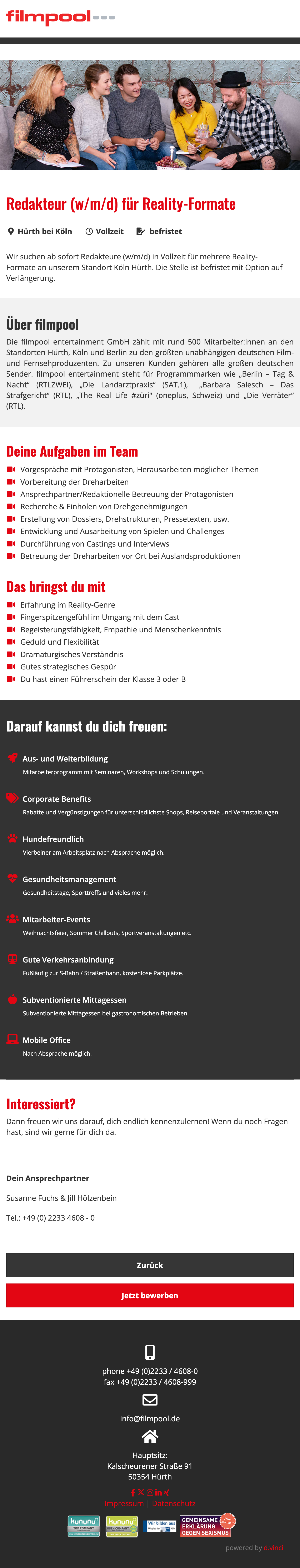Redakteur (w/m/d) für Reality-Formate