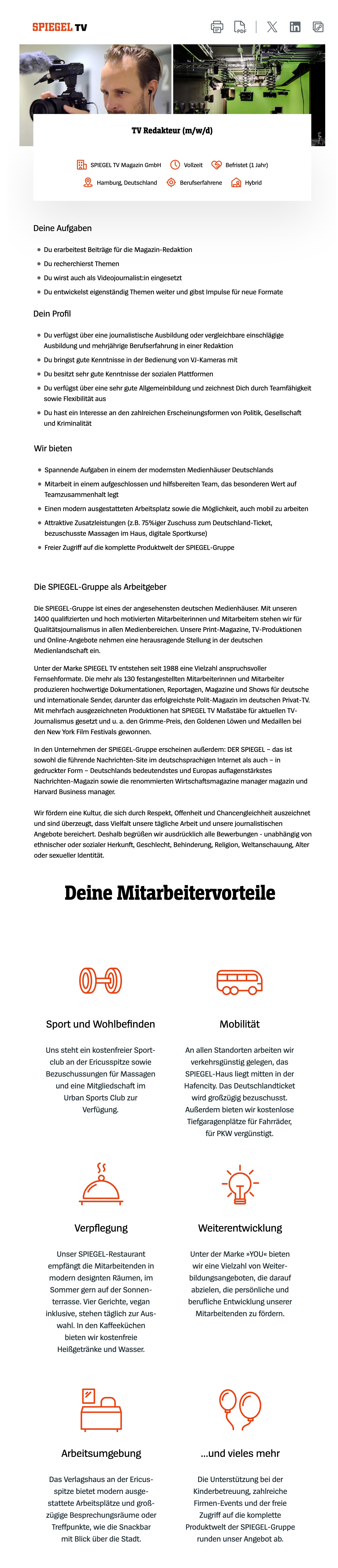 TV Redakteur (m/w/d)