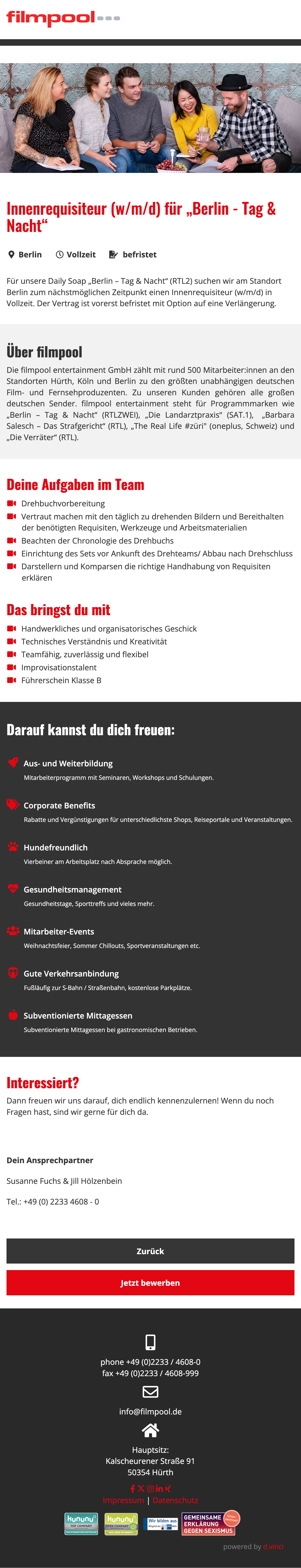 Innenrequisiteur (w/m/d) für 