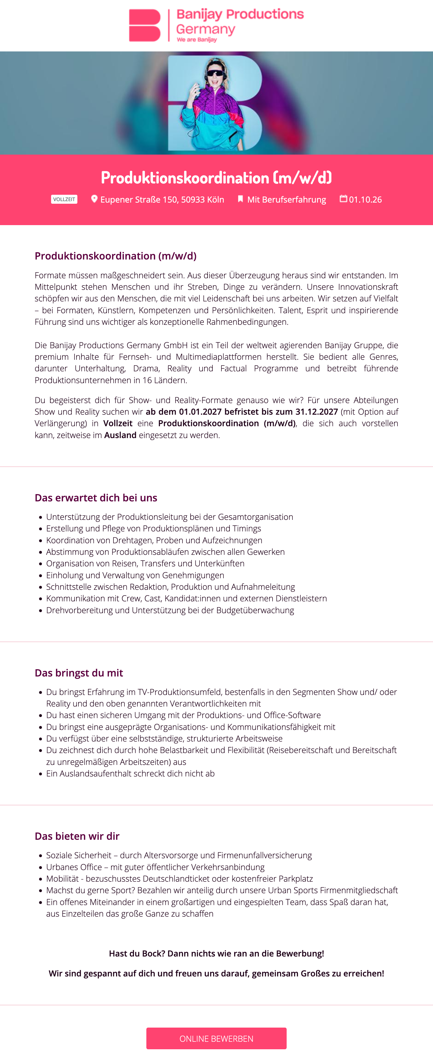 Produktionskoordination (m/w/d)