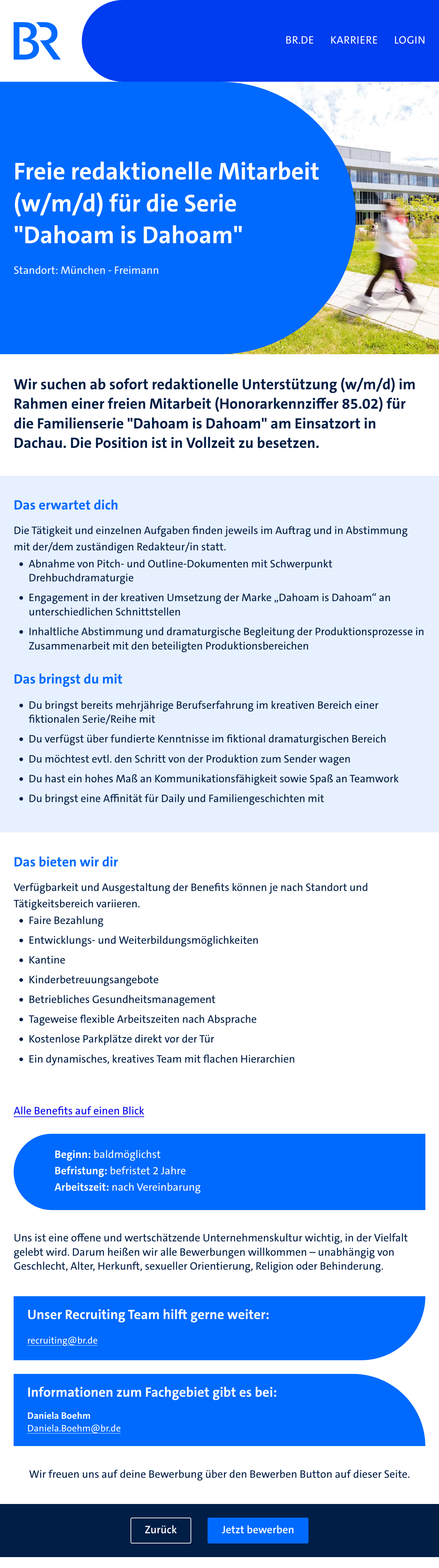 Freie redaktionelle Mitarbeit (w/m/d) für die Serie 