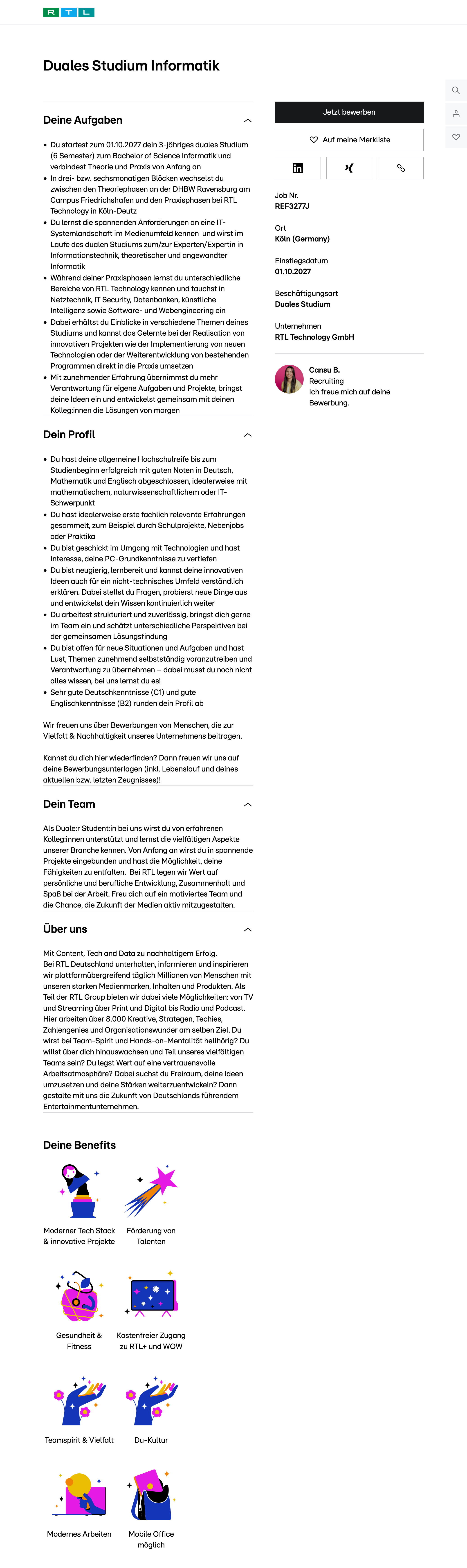 Duales Studium Informatik