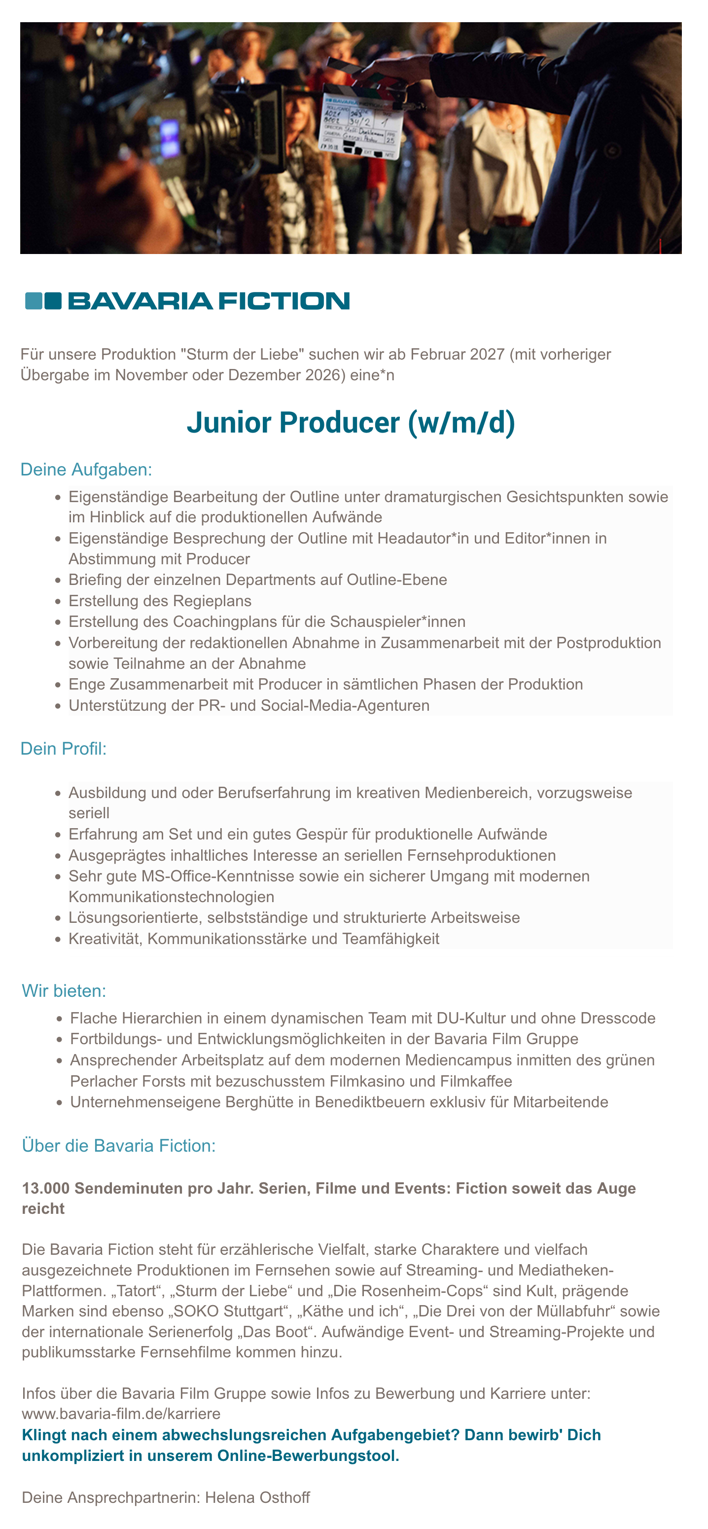 Junior Producer (w/m/d)