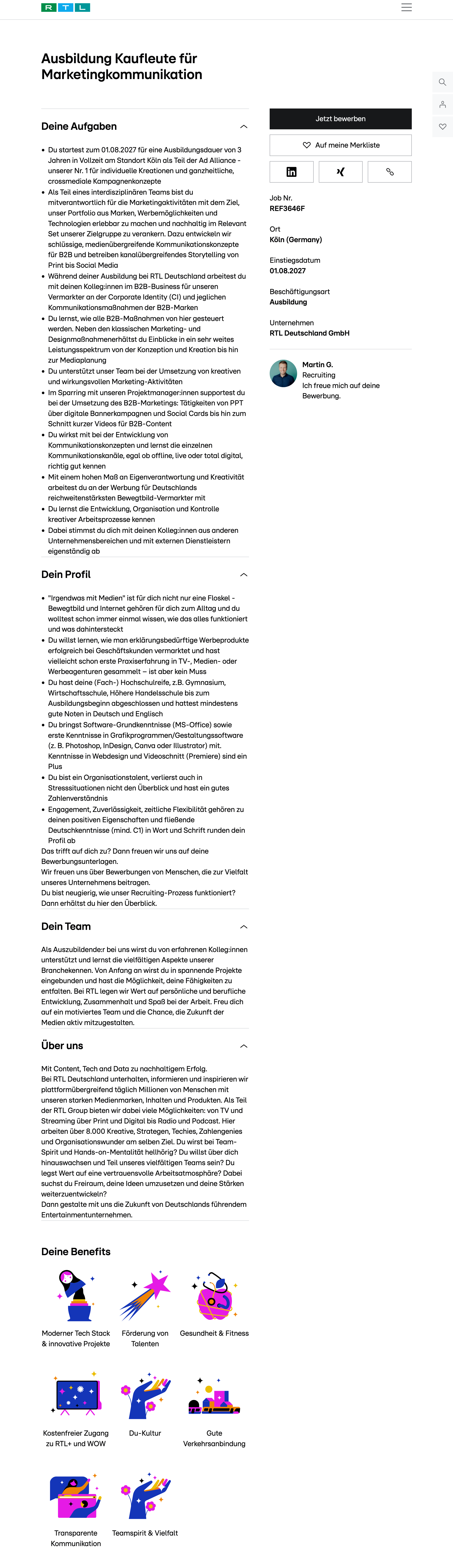 Ausbildung Kaufleute für Marketingkommunikation